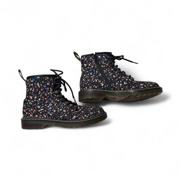 Doc Dr martens ditzy floral combat boots Sz 5 - Picture 3 of 6